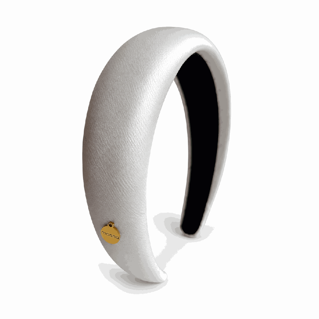 White MUSE headband alternate view