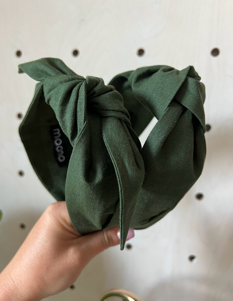 Stīpiņa ar mezglu Khaki linen