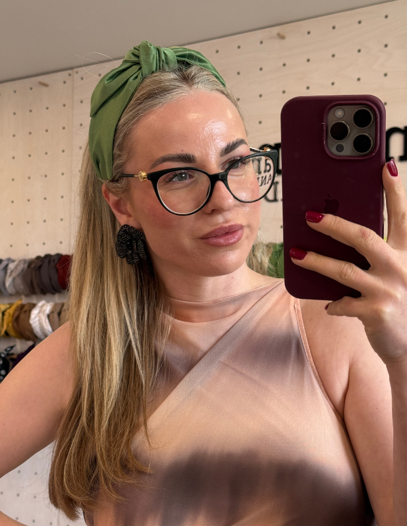 Stīpiņa ar banti Peridot green
