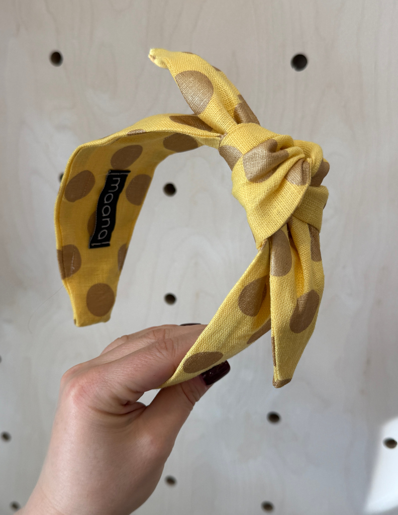 Stīpiņa ar banti 'Yellow dot'