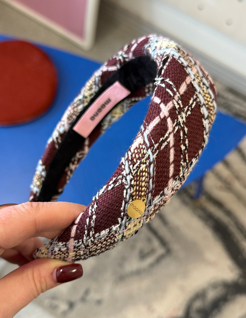 Polstērēta matu stīpiņa Macaroon tweed L izmērs