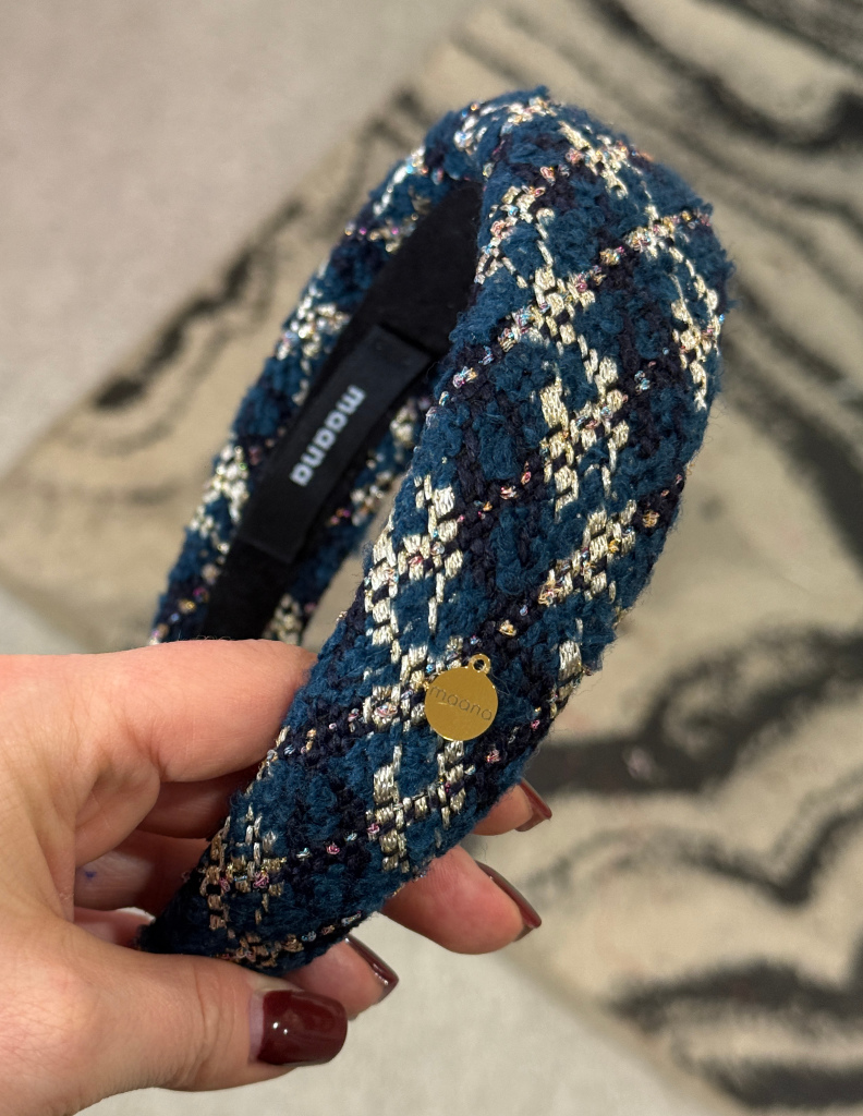 Polstērēta matu stīpiņa Ocean Tweed L izmērs