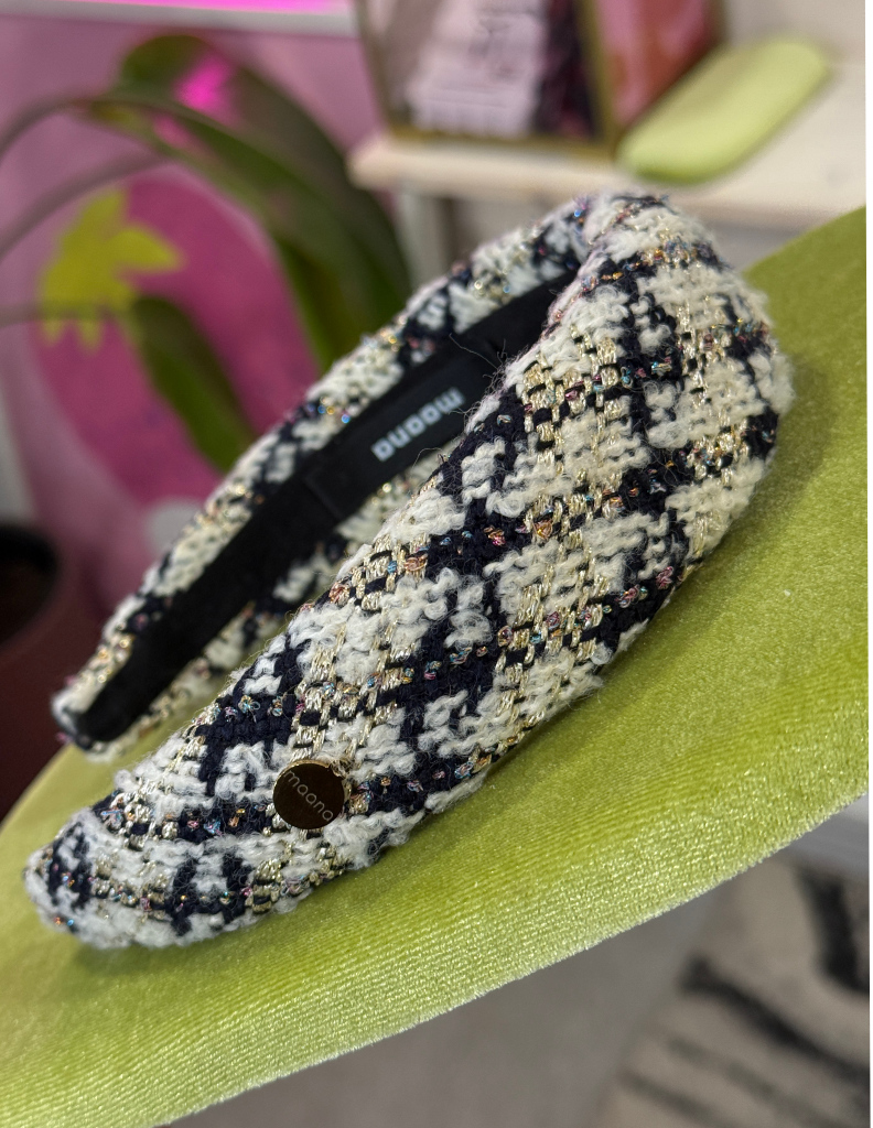 Polstērēta matu stīpiņa Pearl Tweed L izmērs