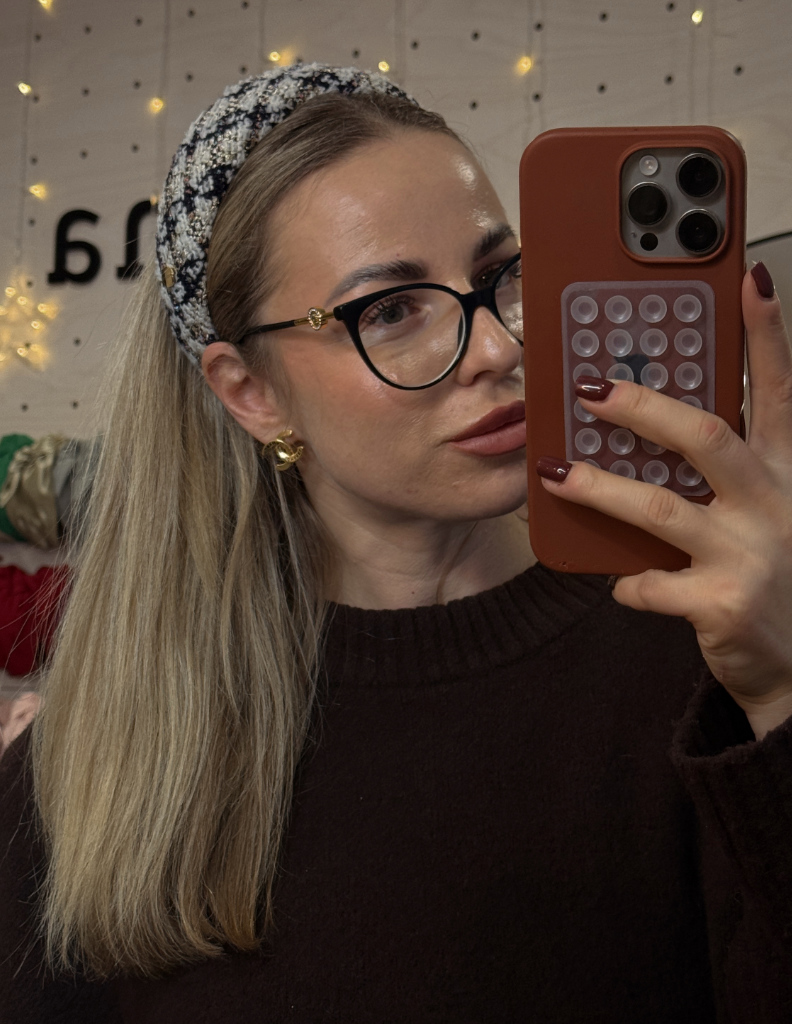 Polstērēta matu stīpiņa Pearl Tweed L izmērs