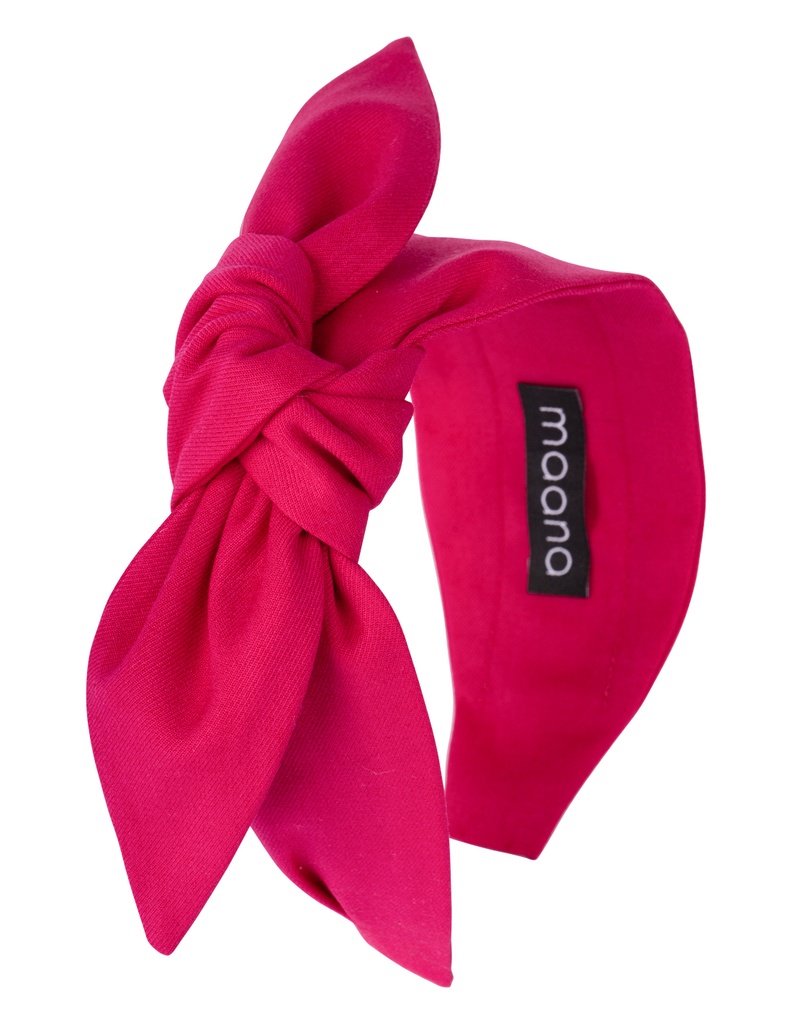 Knotted bow headband 'Fuchsia'