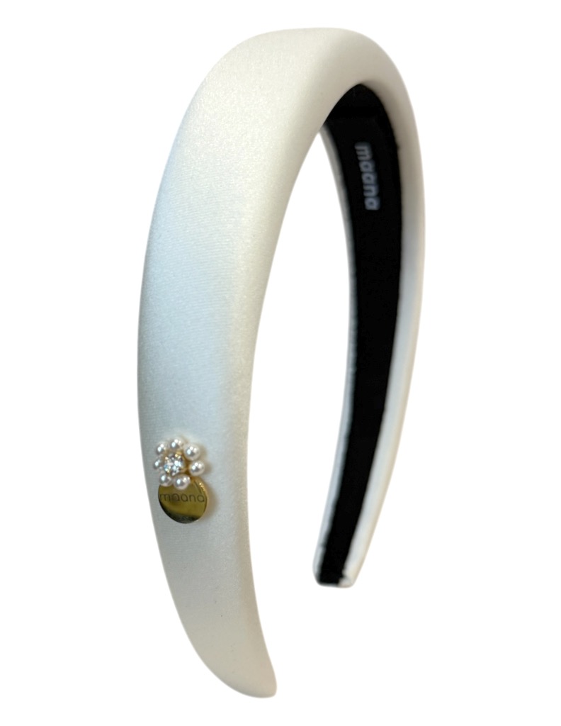 Padded headband Milk Satin XS size