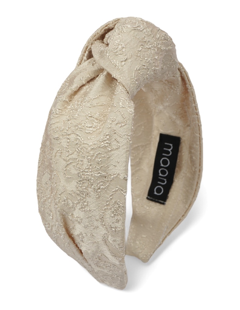 Knotted headband Cream Gold
