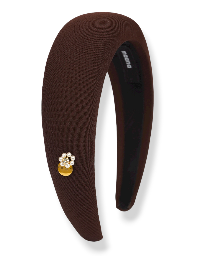 Padded headband Chocolate XL size