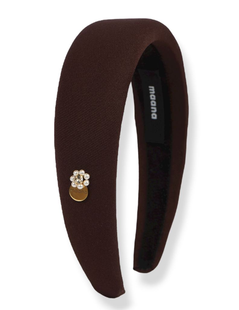 Padded headband Chocolate L size