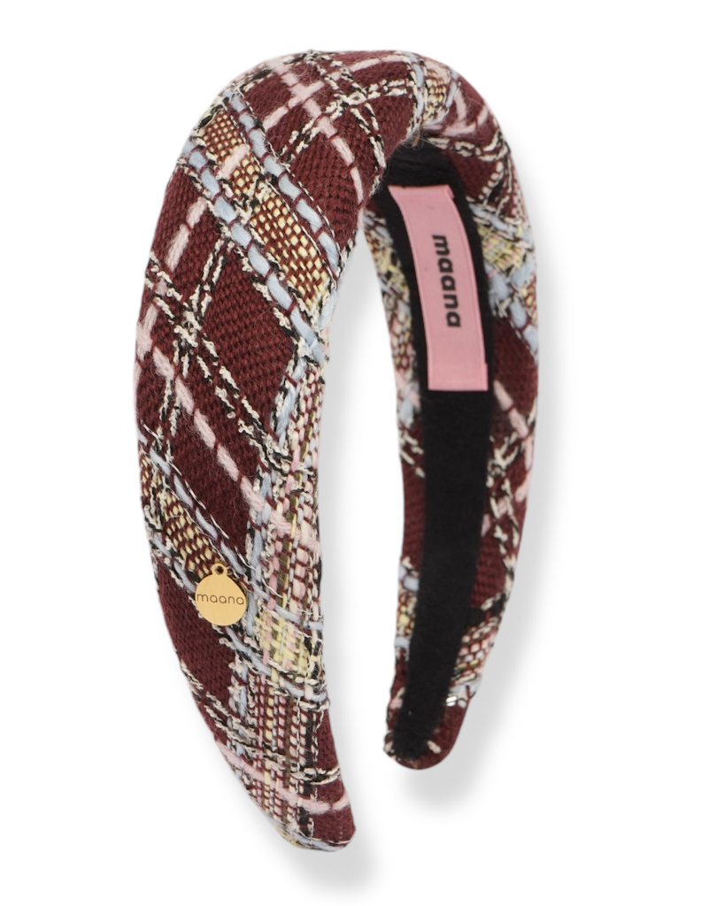 Padded headband Macaroon tweed L size