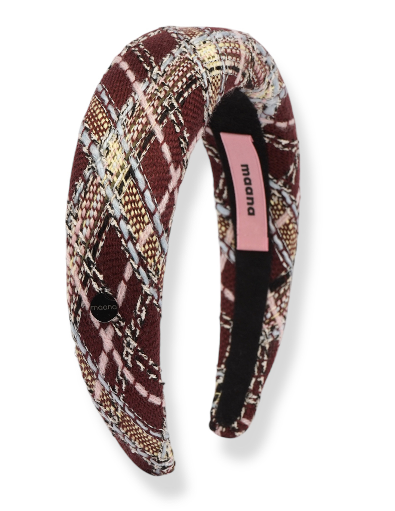 Padded headband Macaroon tweed XL size