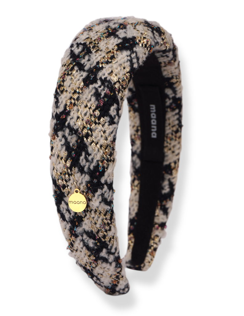 Padded headband Pearl Tweed L size