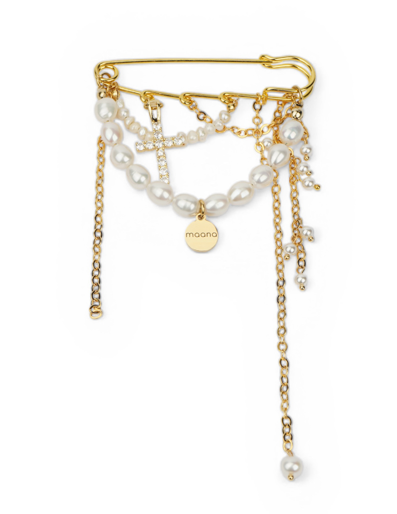 Brooch Gold Pearl