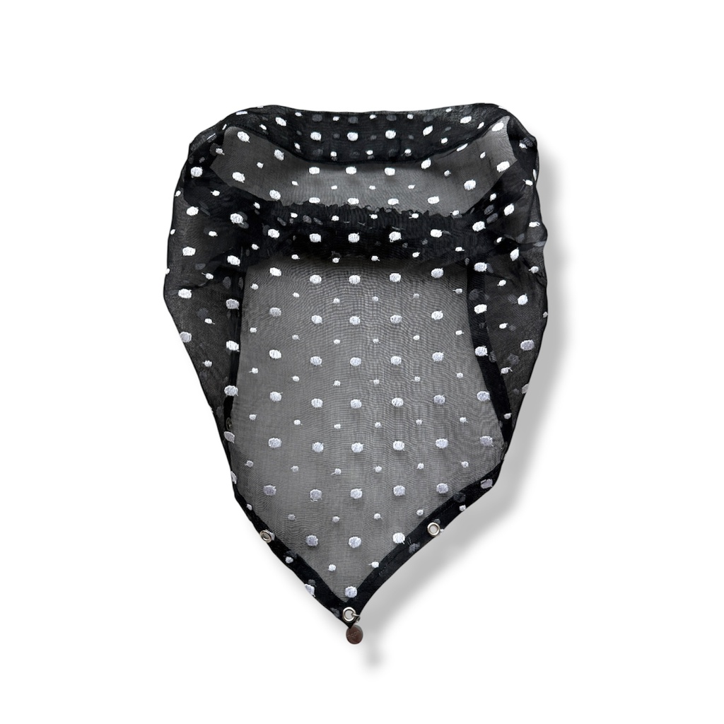Head Bandana Black Organza