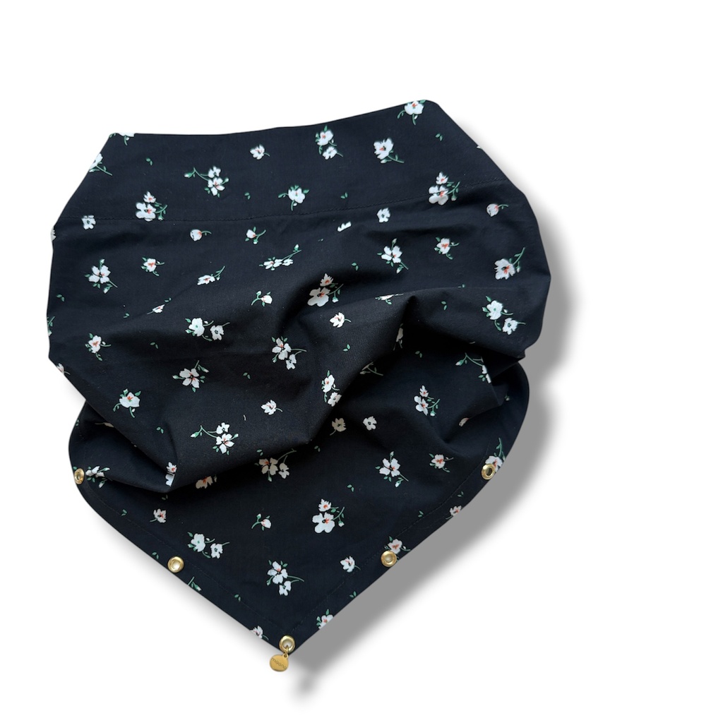 Head Bandana Black Daisy