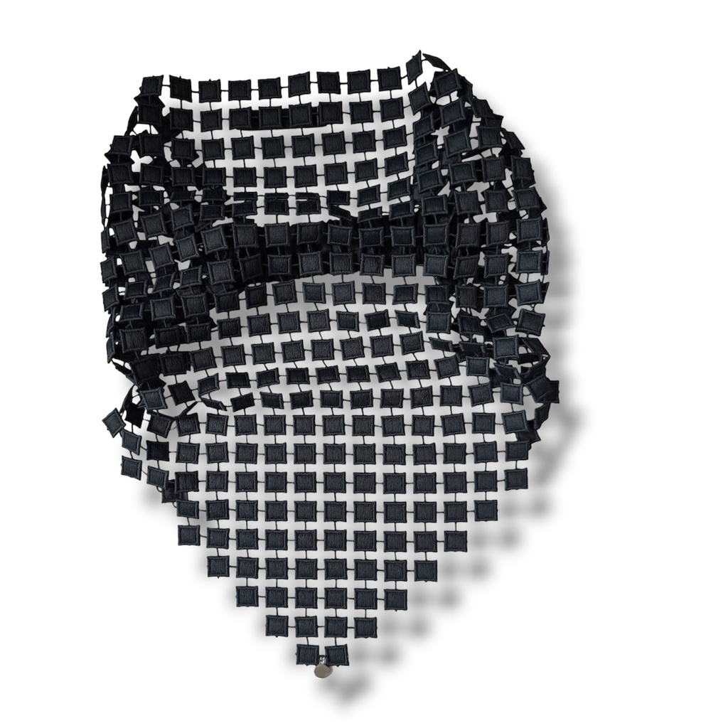 Head Bandana Black Square
