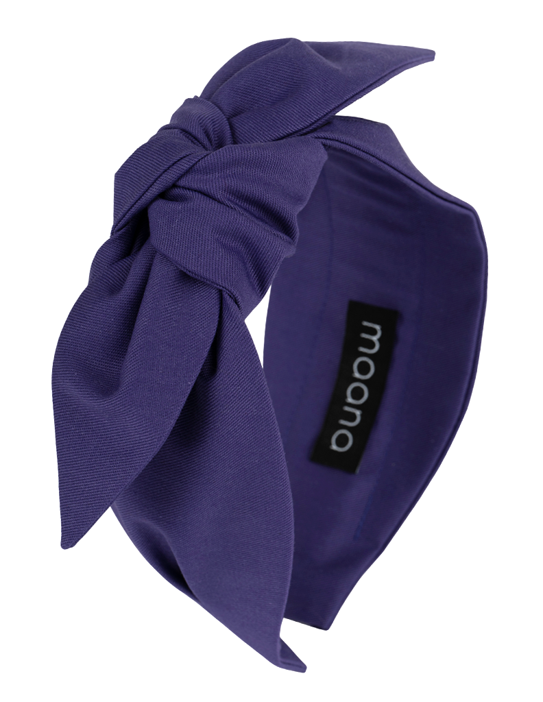 Knotted bow headband 'Royal Purple'