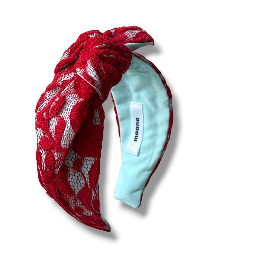 Knotted bow headband Azure Bloom