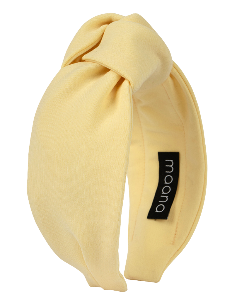 Knotted headband Pastel yellow