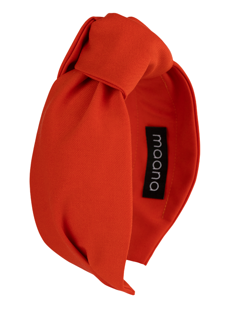 Knotted headband Red Orange