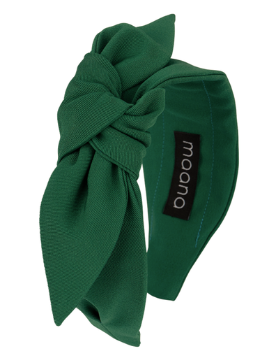 Knotted bow headband 'Malachite green' 