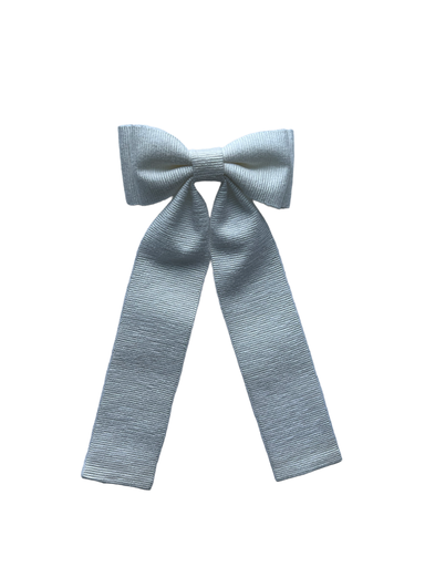 Hair bow 'White ribbon' 