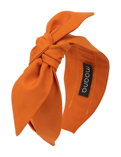 Knotted bow headband Apricot orange