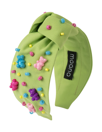 Knotted headband Lime Gummy bear