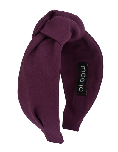 Knotted headband Midnight purple