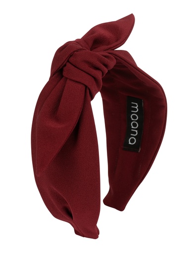 Knotted bow headband Bordo