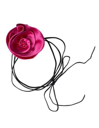 Silk choker Fuchsia rose 