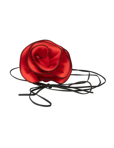 Silk choker Red rose 