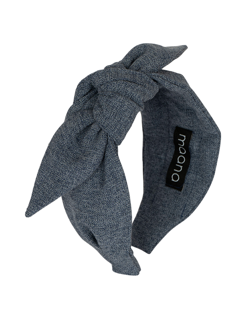 Knotted bow headband Mid Grey