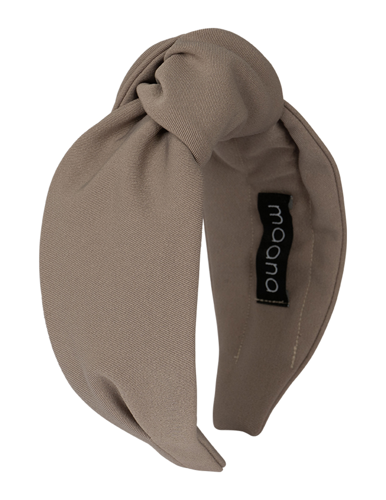 Knotted headband Grey Beige