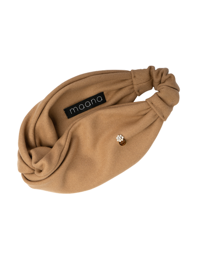 Twist front headband Sand Wool