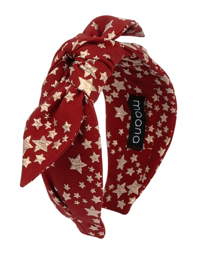 Knotted bow headband Red Star