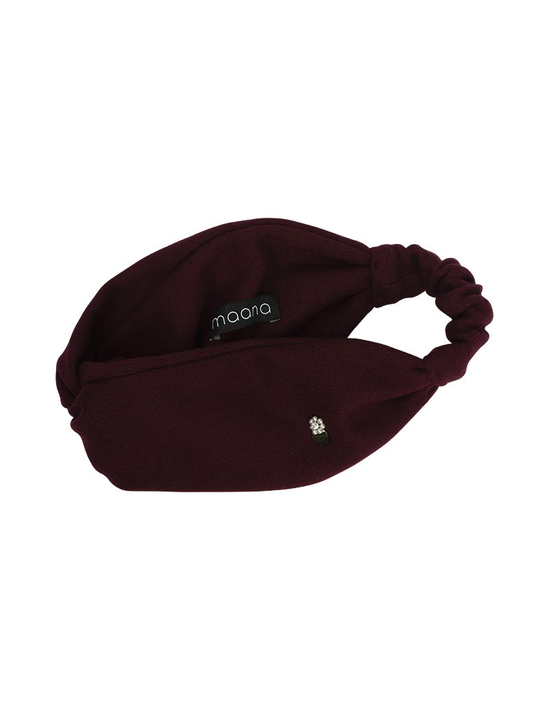 Twist front headband Bordo Wool