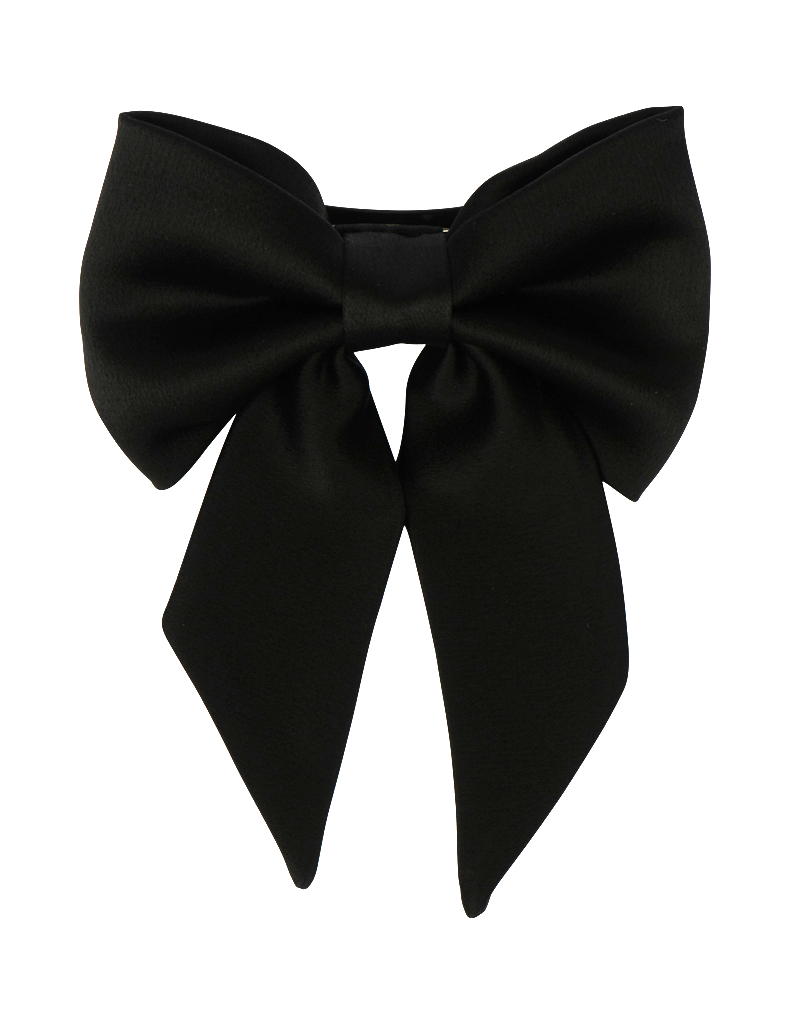 Hair bow Black Satin