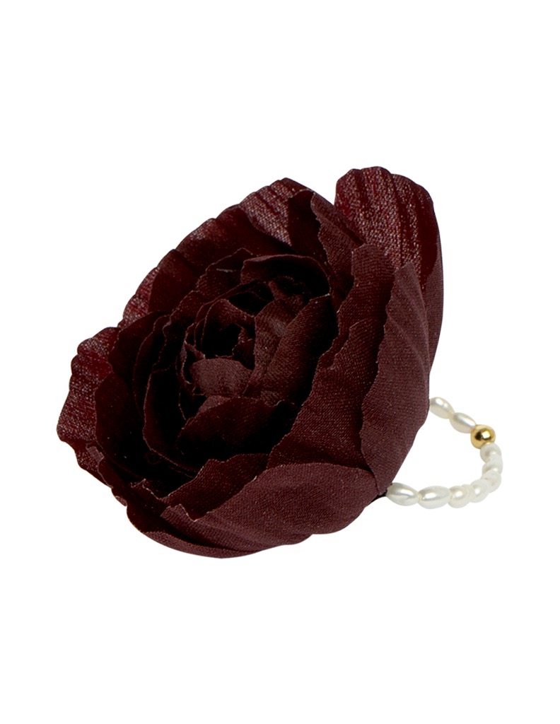 Silk ring Bordo Rose