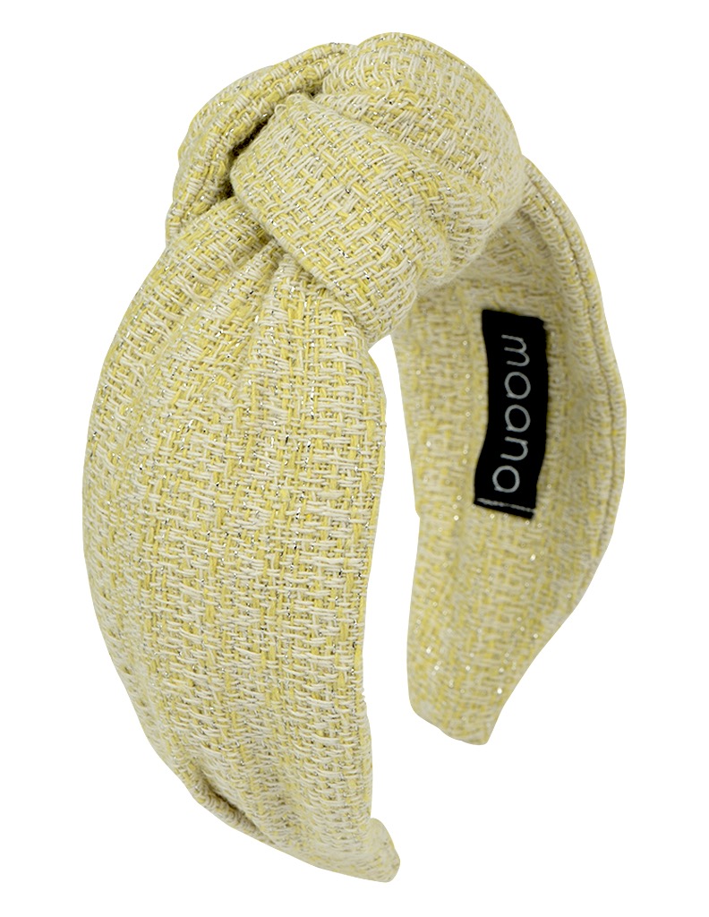 Knotted headband Lemon tweed