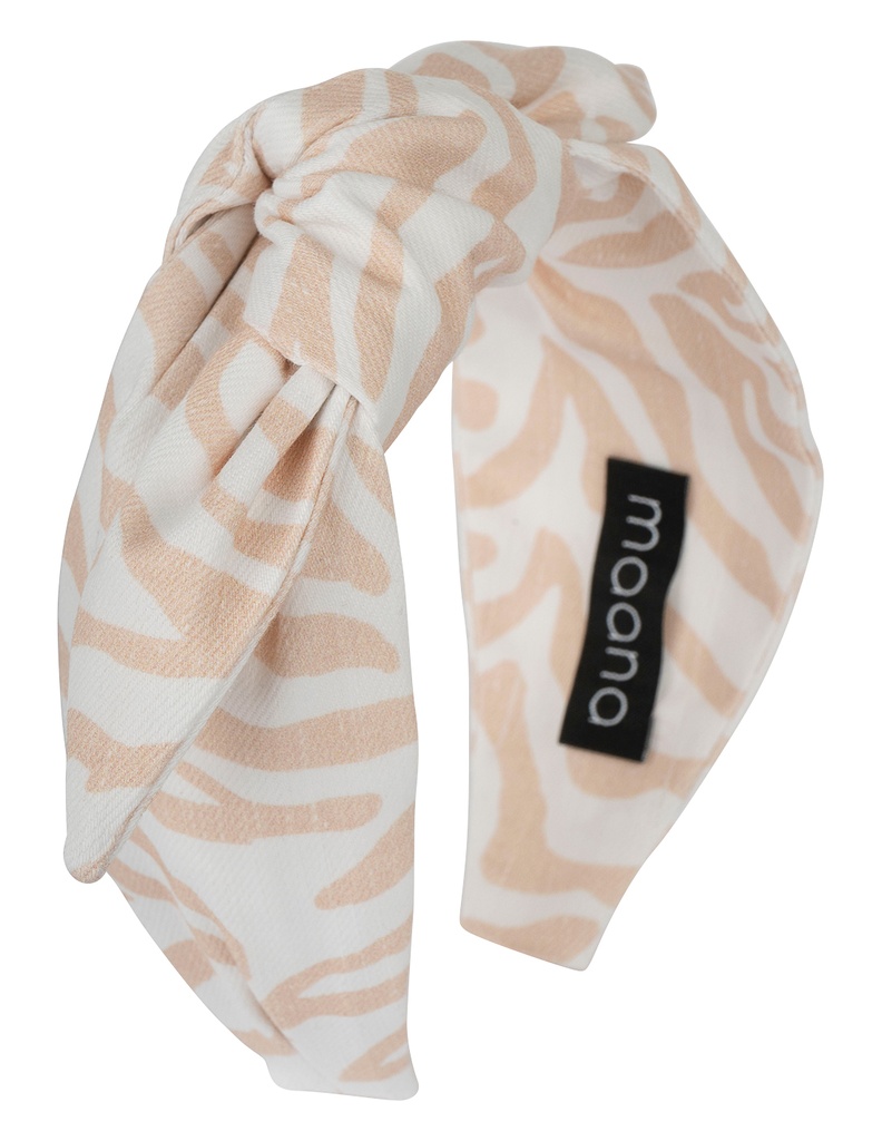 Stīpiņa ar banti 'Beige zebra'