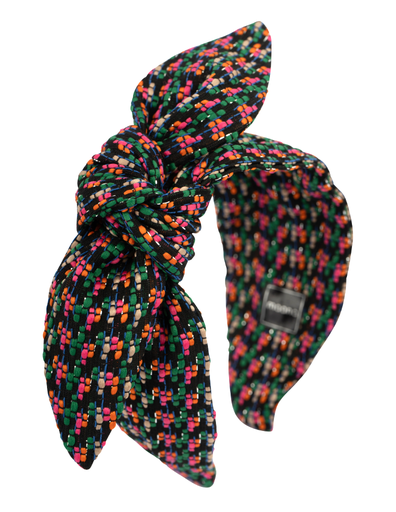 Knotted bow headband Color tweed