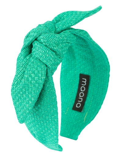 Knotted bow headband 'Holly green'