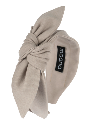 Knotted bow headband 'Warm grey'