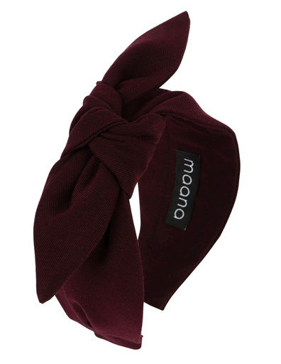 Knotted bow headband Marsala