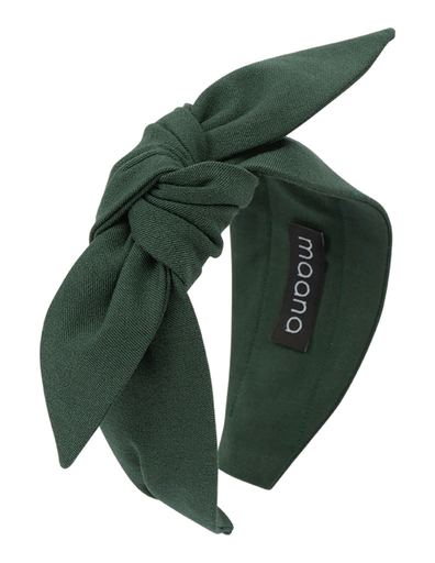 Knotted bow headband 'Forest green'