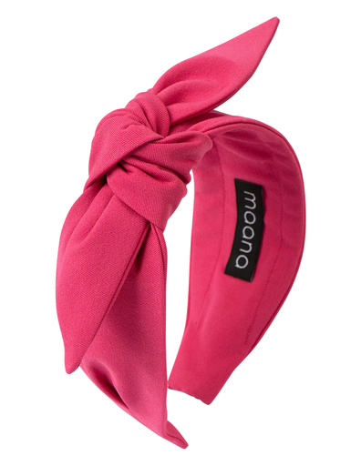 Knotted bow headband Hot pink