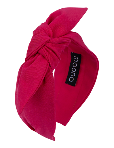 Knotted bow headband Raspberry