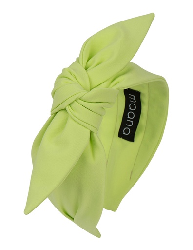 Knotted bow headband Neon lime