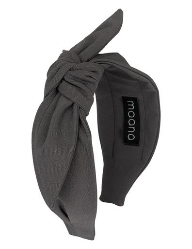 Knotted bow headband Iron grey